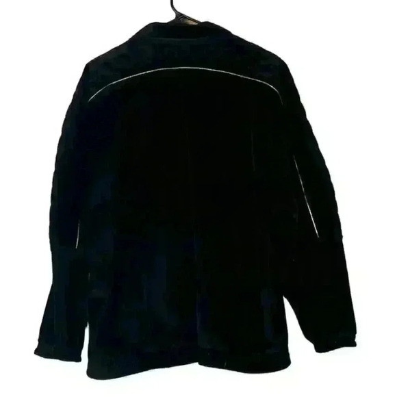 Euro Joy Vintage Velvet Velour Black Jacket Embroidered Gold Stars Size Small - Picture 3 of 8